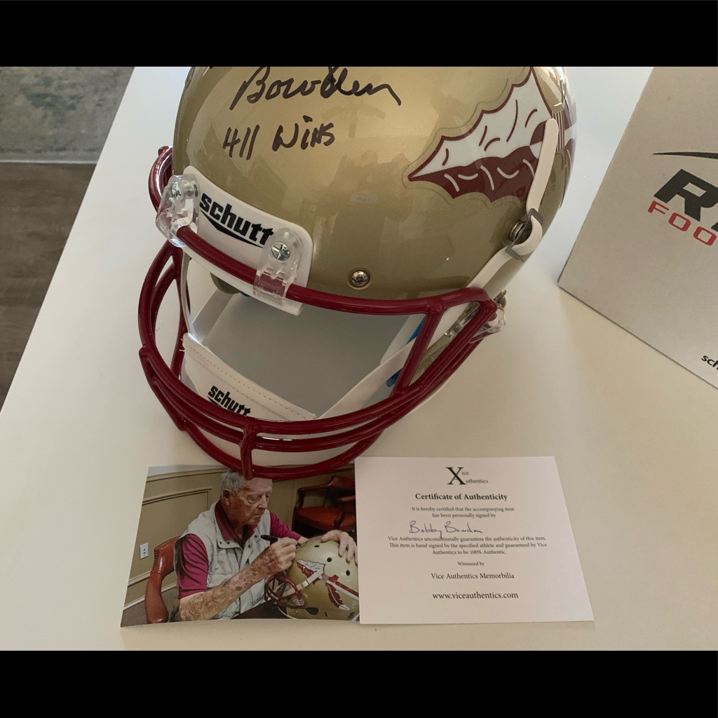 Fsu Football Helmet/Signed By Bobby Bowden